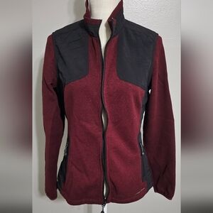 Women's Burgundy and Black Jacket